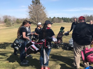 Golfers get their instructions prior to competition Monday at Cedar Ridge Golf Course. Photo courtesy of N-P