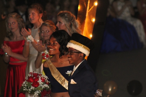 Charles City High School Prom Queen Cinnamon Evans and King Bryant Mitchell II